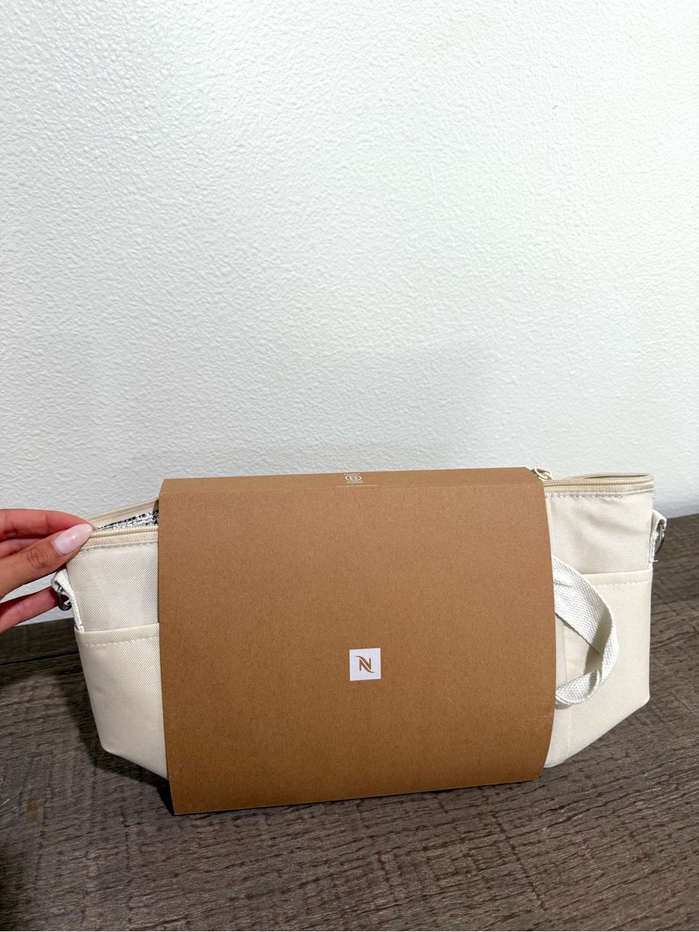 Nespresso Cream Canvas Cosmetic Pouch